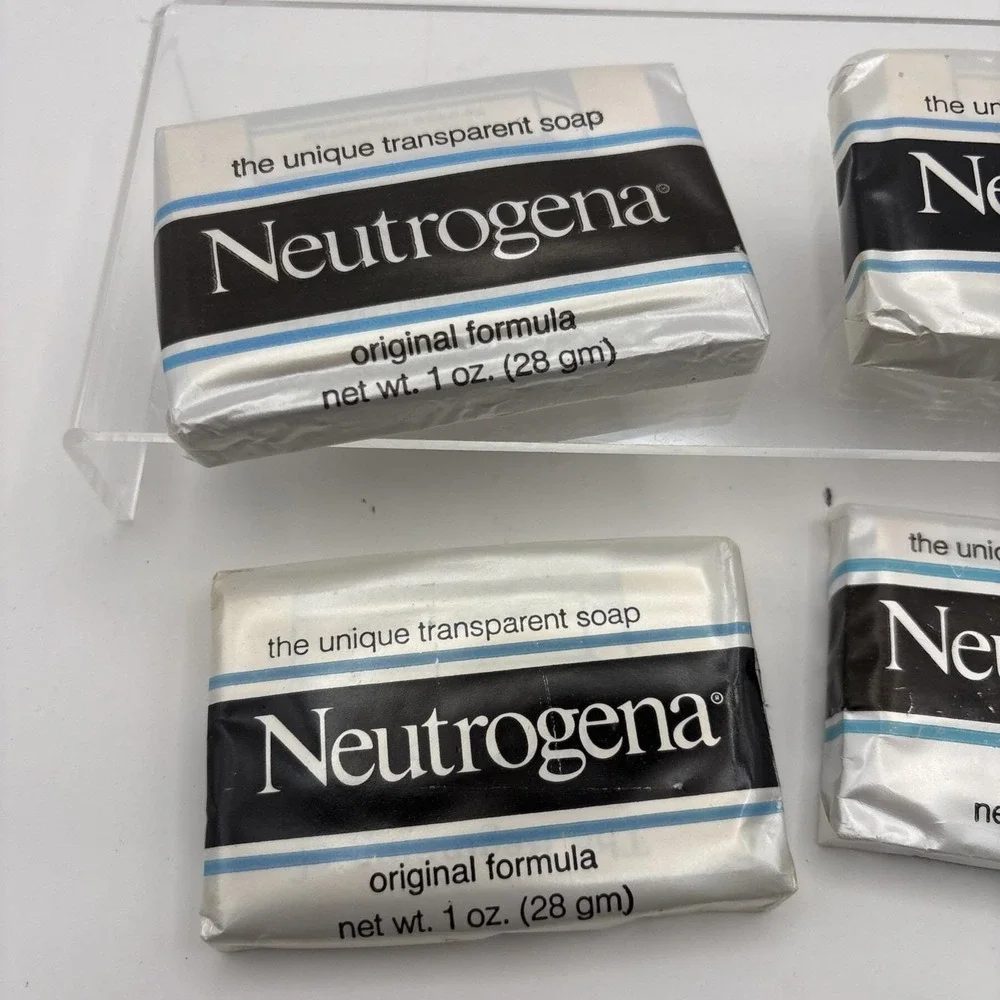 Vtg~Neutrogena~The Unique Transparent Soap~Set of 4~Travel Size (1 oz)